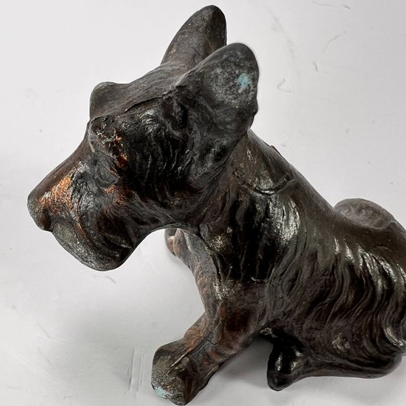 Vintage Scottish Terrier Scottie Dog Figurine Cast Metal - Picture 10 of 15